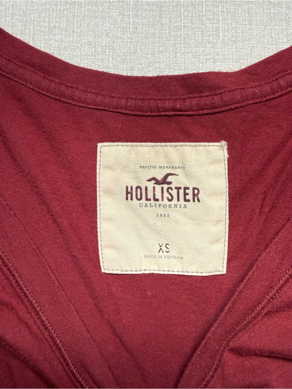 Hollister Wine Red Babydoll Crop Top - Picture 3 of 5